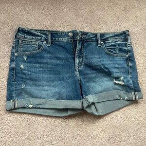 silver jeans jean shorts